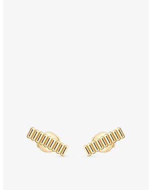Boucheron Quatre Grosgrain 18Ct- Stud Earrings - Metallic