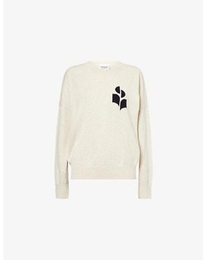 Isabel Marant Marisans Intarsia Cotton-Blend Knitted Jumper - White