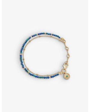 Astley Clarke Biography Evil Eye-Charm Copper And 18Ct-Vermeil Bracelet - Blue