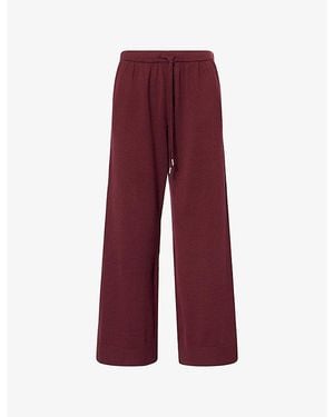 Jonathan Simkhai Travel Drawstring Cotton And Cashmere Pants - Red
