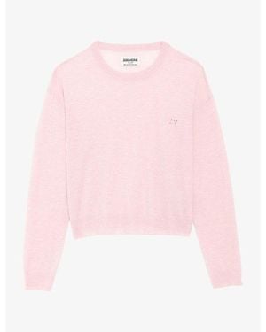 Zadig & Voltaire Swapy Logo-Embroidered Cashmere Jumper - Pink