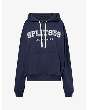Splits59 Stella Oversized French Terry Cotton-Jersey Hoody - Blue