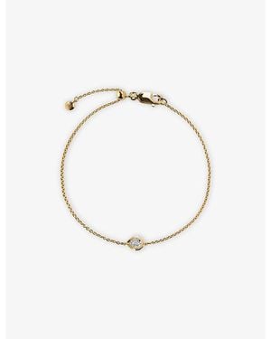 Monica Vinader Pear-Shaped 0.06Ct Lab-Grown Diamond And 18Ct- Vermeil Chain Bracelet - Metallic
