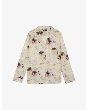 The Kooples Collared Floral-Print Woven Shirt - Natural