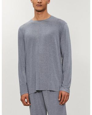 Derek Rose Marlowe Stretch-Jersey Top - Grey