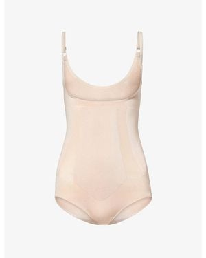 Spanx Sculpt Oncore Open-Bust Stretch-Woven Bodysuit - Brown