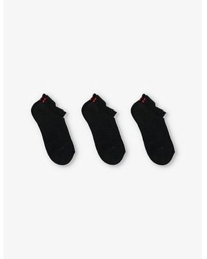 Sweaty Betty Workout Pack Of Three Organic-Cotton Blend Trainer Socks - Black