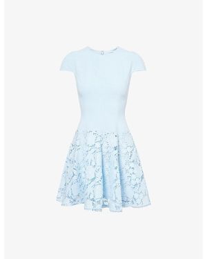 Self-Portrait Short Dresses - Blue