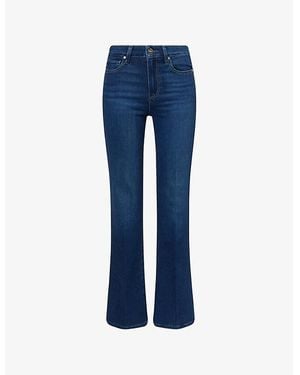 PAIGE Laurel Canyon Flared Stretch-Denim Blend Jeans - Blue