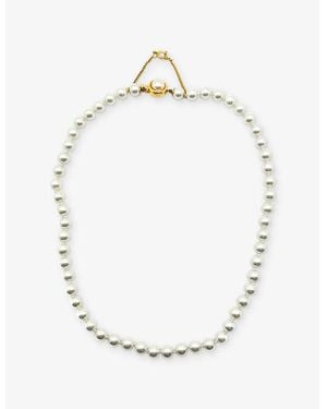 JENNIFER GIBSON JEWELLERY Pre-Loved Jgj Single-Plated Metal And Pearl Bracelet - White