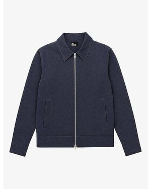 The Kooples Collared Regular-Fit Woven Jacket - Blue