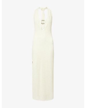 Cheap Monday Montego Ring-Detail Crochet-Knit Maxi Dress - White