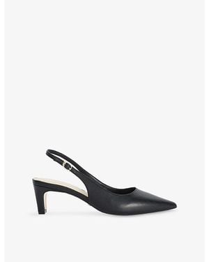 Dune Connection Leather Sling-Back Courts - Multicolour