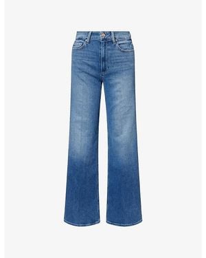 PAIGE Anessa 31In Wide-Leg Denim Jeans - Blue