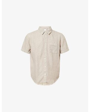 Citizens of Humanity Cairo Short-Sleeve Linen Shirt - Natural