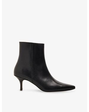 Whistles Pointed Kitten Heel Boot - Black