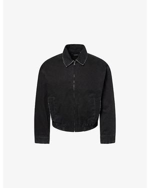 NAHMIAS Washed Long-Sleeve Cotton Jacket - Black