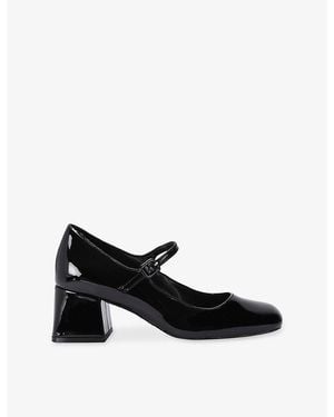 Steve Madden Darcey Patent-Leather Mary-Jane Courts - Black