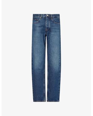 FRAME The Straight Mid-Rise Denim Jeans - Blue