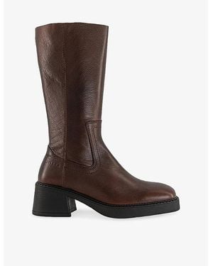 Miista Marlies Leather Mid-Calf Boots - Brown