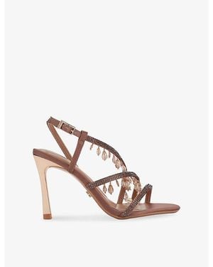 Carvela Kurt Geiger Paparazza Jewel Heeled Woven Sandals - Pink