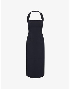Odd Muse The Ultimate Muse Halterneck Stretch-Woven Midi Dress - Blue