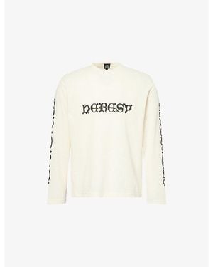 Heresy Wrough Logo-Print Cotton-Blend Top - Natural