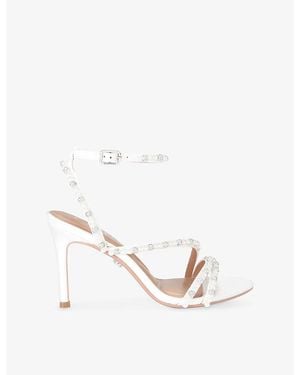 Carvela Kurt Geiger Felice Satin Heeled Sandals - White