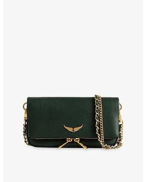 Zadig & Voltaire Rock Nano Leather Clutch Bag - Green