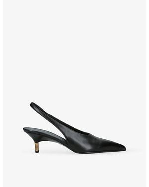 KHAITE Bella 55 Leather Court Shoes - Black