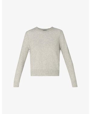Sweaty Betty Cashmere Crew Neck Jumper - White
