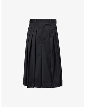 Vivienne Westwood High-Rise Wide-Leg Wool Culottes - Black