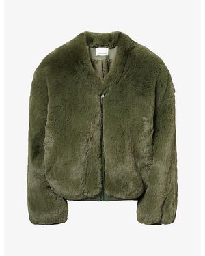 Frankie Shop Senna Faux-Fur Jacket - Green