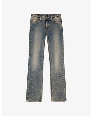 The Kooples Bootcut-Leg Mid-Rise Stretch-Denim Jeans - Gray