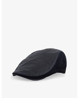 Barbour Ashby Waxed-Cotton Flat Cap - Blue