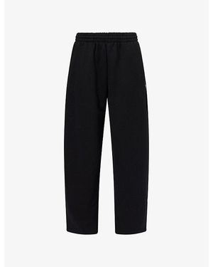 The Couture Club Barrel-Leg Cotton Jogging Bottoms - Black