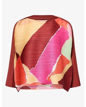 Pleats Please Issey Miyake Surprise Pleated Woven Shirt - Pink