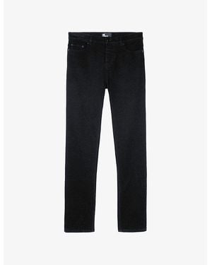 The Kooples Slim-Fit Straight-Leg Stretch-Denim Jeans - Black