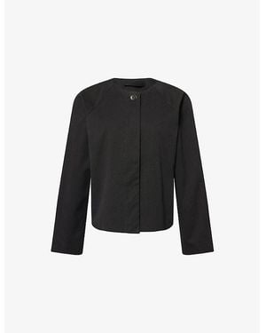 Skall Studio Josephine Raglan-Sleeve Cotton Jacket - Black