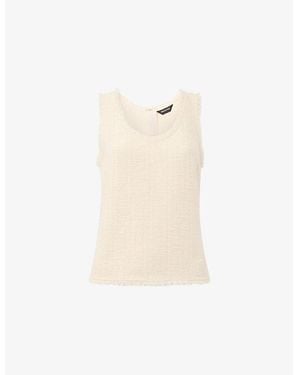 Whistles Lucie Boucle Cotton-Blend Tank - Natural