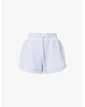 Varley Ollie High-Rise Stretch-Jersey Short - Blue