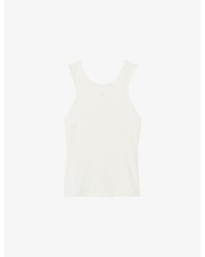 Claudie Pierlot Round-Neck Cotton Vest - White