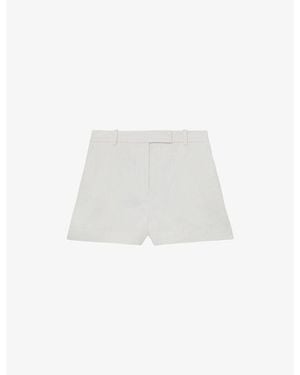 Reiss Alyx Tailored Linen-Blend Shorts - White