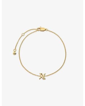 Monica Vinader Initial X 18Ct Vermeil Bracelet - Metallic