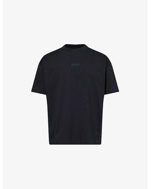 Fear Of God Embossed-Branding Relaxed-Fit Cotton-Jersey T-Shirt - Blue