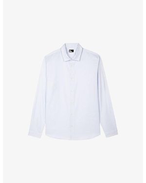 The Kooples Long-Sleeved Slim-Fit Cotton Shirt - White