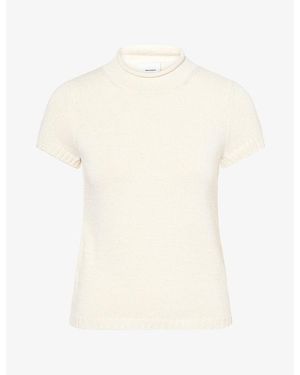 Reformation Solene Knitted Cotton Top - White