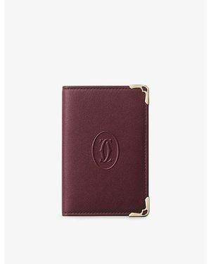 Cartier Must De 4Cc Leather Card Holder - Purple