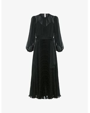 Phase Eight Petite Lucie Woven Midi Dress - Black