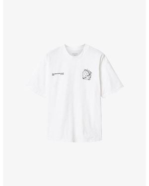 AllSaints Caller Graphic-Print Cotton T-Shirt - White